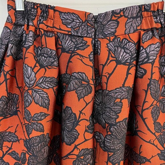 Anthropologie Hutch Floral Print Jacquard Pleated Skirt Womens Size M - Picture 5 of 8